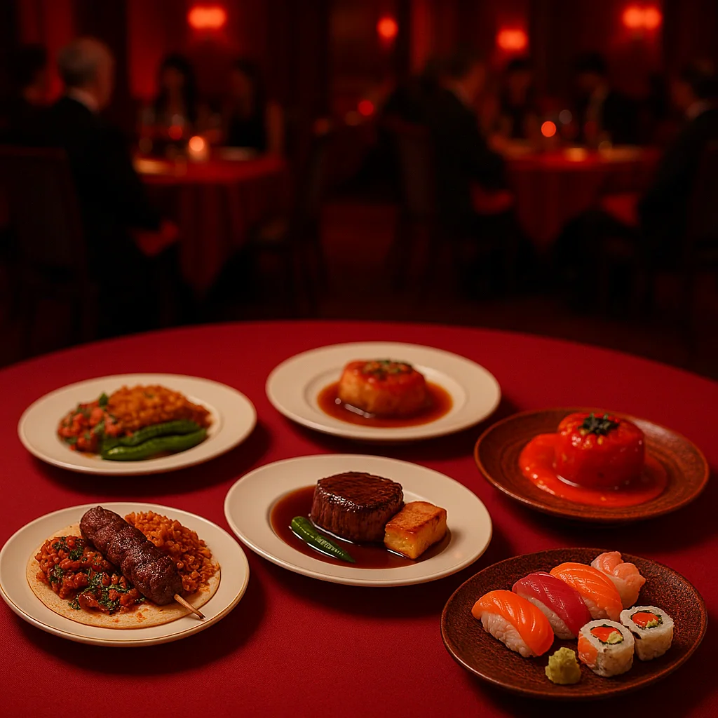 Dünyanın farklı gastronomi kültürlerini (Türk, Fransız, Japon mutfağı) lüks bir fine dining restoranında yemekler aracığıyla sunan bir ortam.