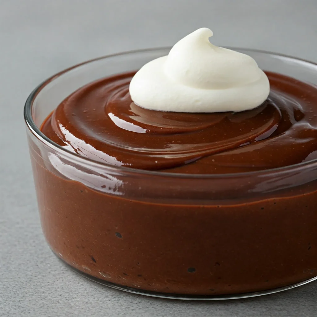 Emülsifikasyon sayesinde pürüzsüz ve kremsi kıvama sahip bir puding.