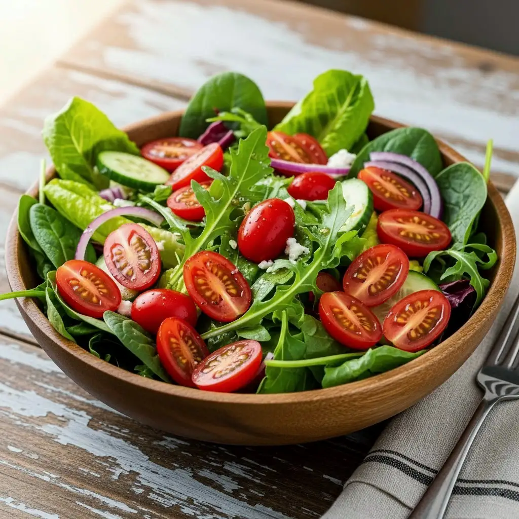 Üzüm domateslerin salata için hazırlanmış hali.
