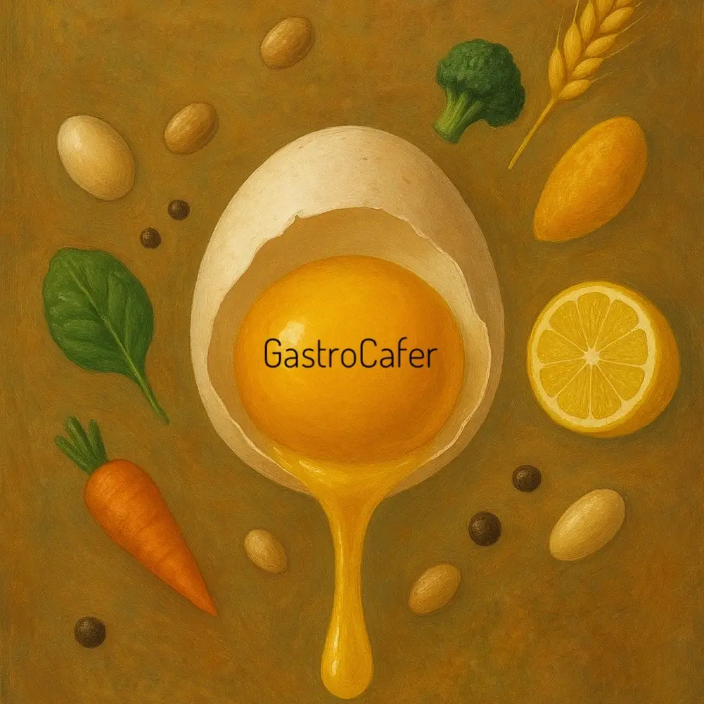 Yumurta ve yumurtanın faydalarını anlatmaya çalışan sade ve yazısız bir sürrealist resim.