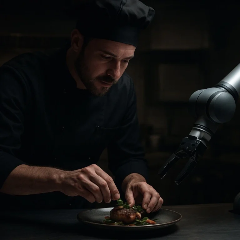 Gastronomide otomasyon kullanımını gösteren bir şef