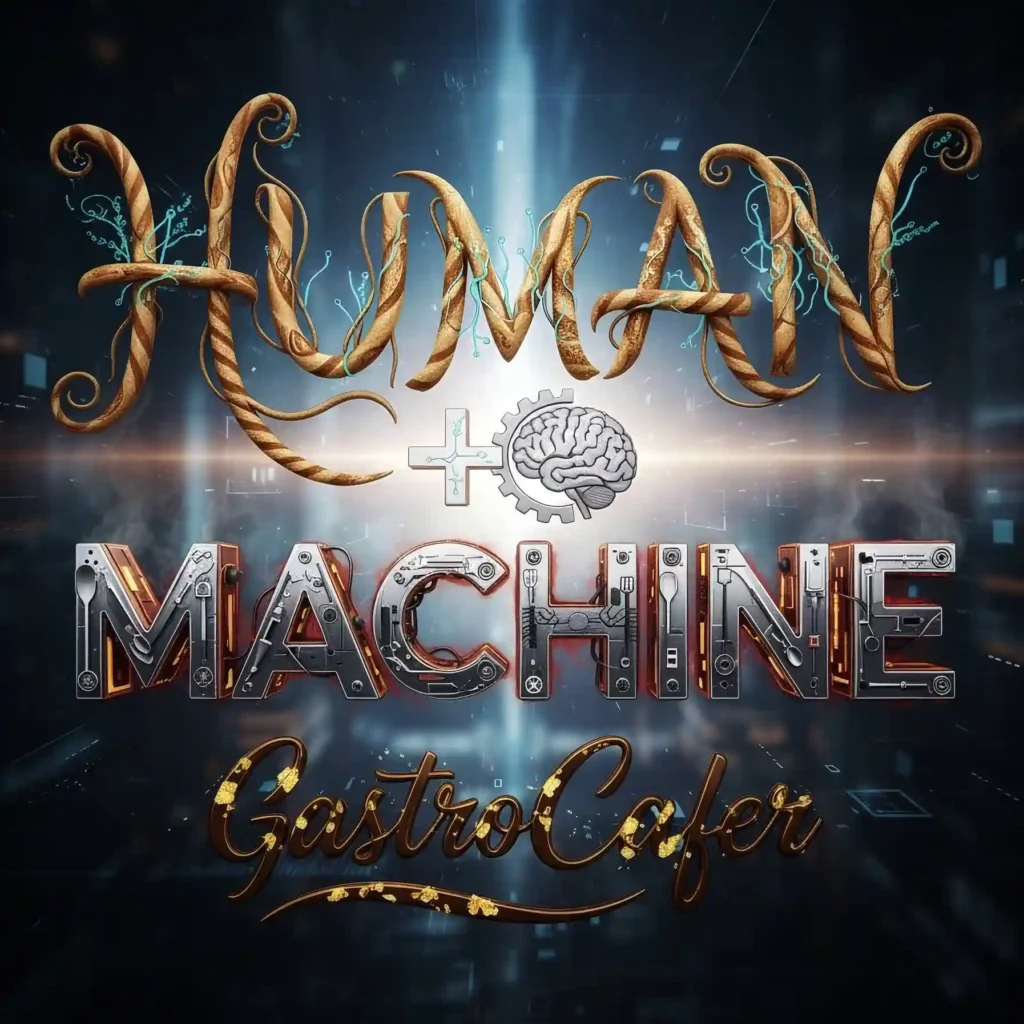 A typography prepared with the text Human and Machine