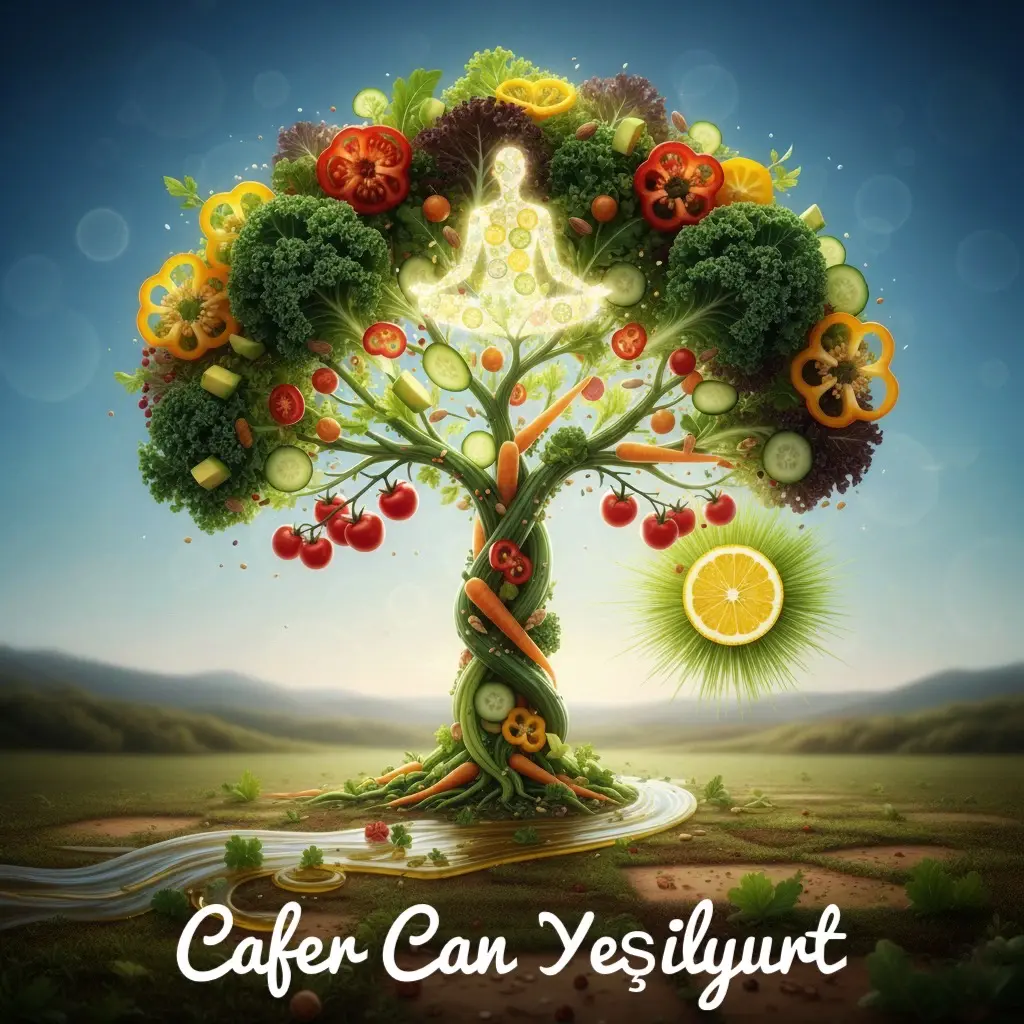 Sağlıklı yaşam ve yeşilliklerin olduğu metaforik bir tasarım