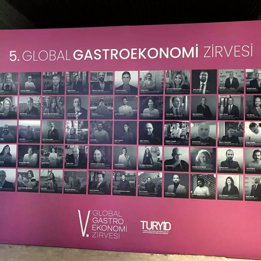 The billboard of the Global GastroEconomy Summit 2025